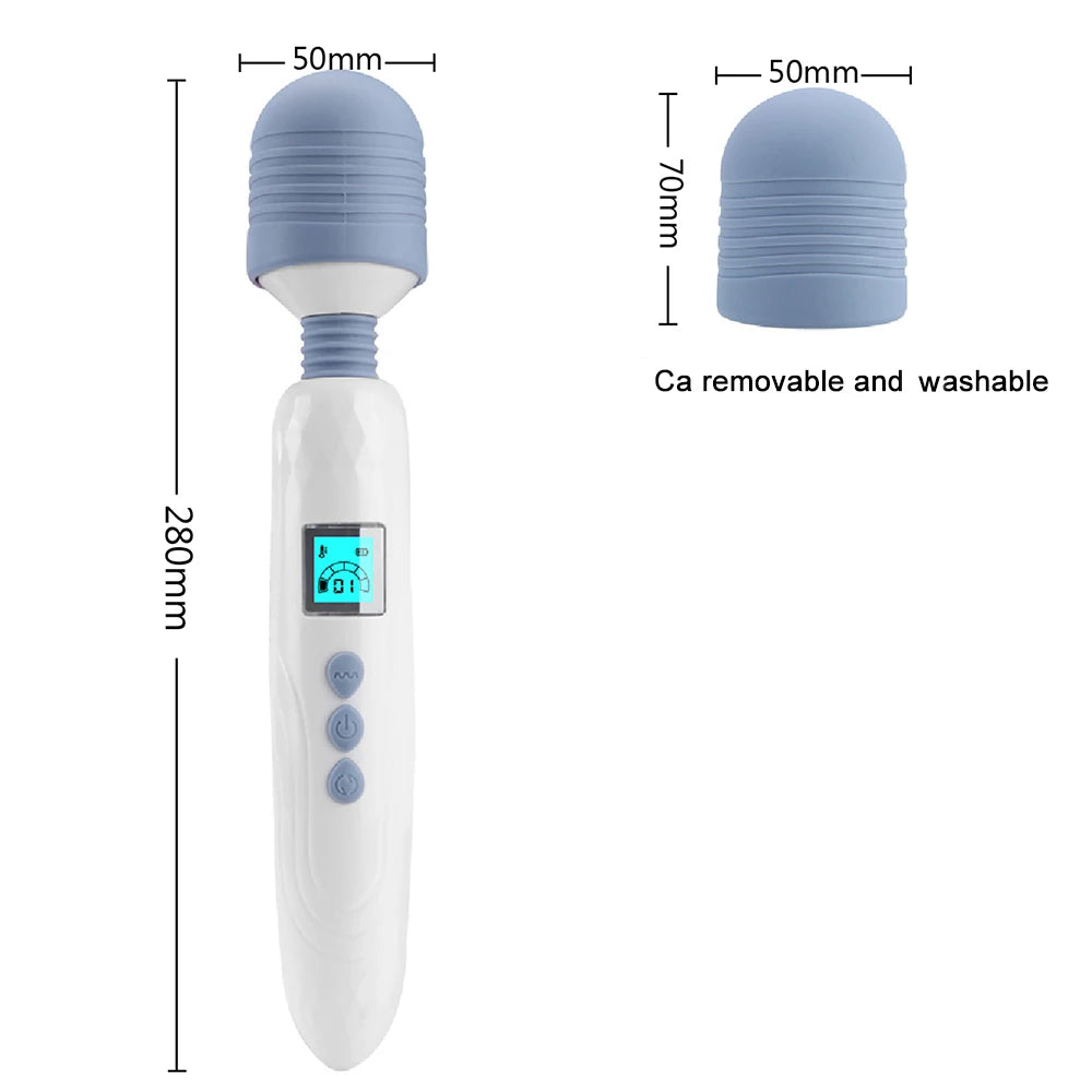 36 Speed LCD AV Stick Vibrator, Massager Magic Wand, Clitoris Stimulate Heated G Spot Vibrator, Female Masturbation Sex Shop
