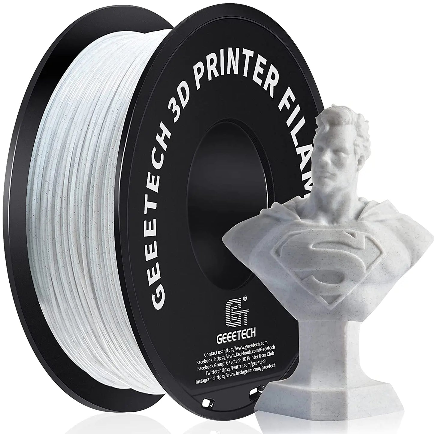 Standard PLA Filament 1kg 1.75mm 3D Printer Plastic Material, Accuracy 0.03mm, Fit Most FDM Printer