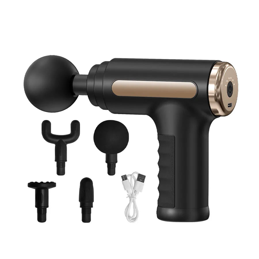 Electric Massage Gun Deep Tissue Facial Massgaer 8 Heads Arms Back Leg Muscle Relaxing For Body Back Arm Sport Fitness