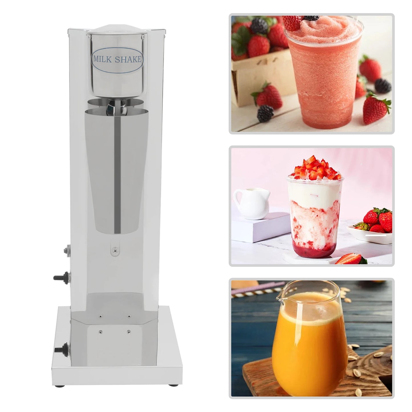 650ML Commercial Milk Shake Machine, Stainless Steel, 18000rpm Milk Cream Mixer