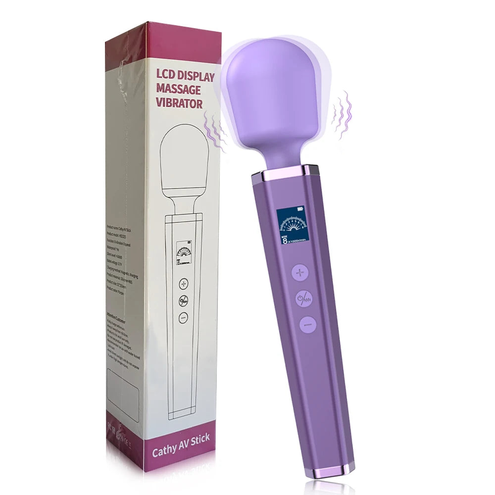 Powerful 64 Speed, Clitoral Stimulation Vibrator For women, Pussy Nipple Massager, AV Magic Wand Female Orgasm Masturbator Sex Toys