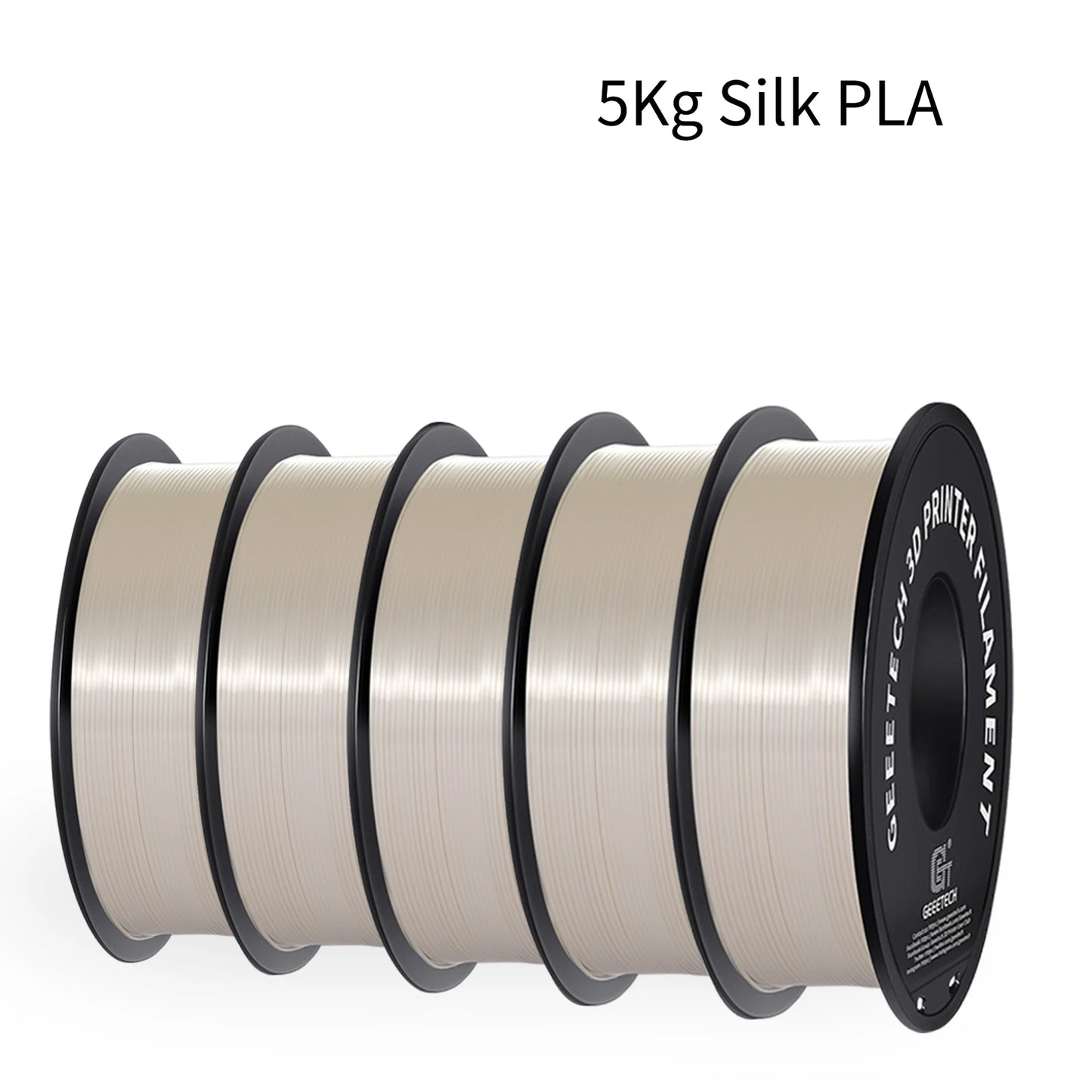 5Kg 3D Silk PLA Filament 1.75mm High Gloss Surface Neat Wrapped Dimensional Accuracy /-0.02mm Vacuum Packaging