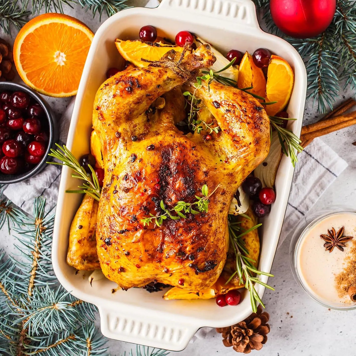 Roaster Oven, 26Qt Turkey Roaster Oven Buffet with Self-Basting Lid, 1450W Electric Roaster Oven with Cool-Touch Handles