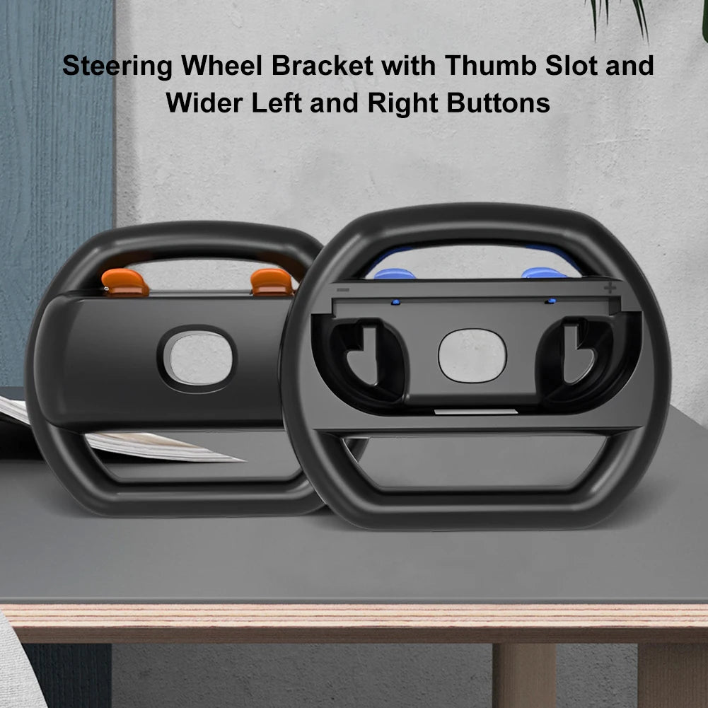 2pcs/Set Racing Steering Wheels for Switch 2 Left Right Game Steering Wheel Plastic for Nintendo for Switch 2 Gaming Accessories