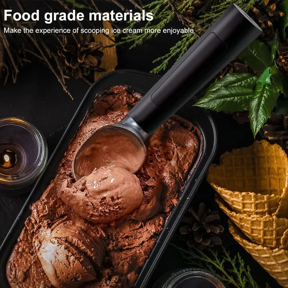 Rechargeable Heated Ice Cream Scoop Adjust Temperature Rapid Heating Preheat Yogurt Spoon Home Kitchen Multifunctional Gadgets