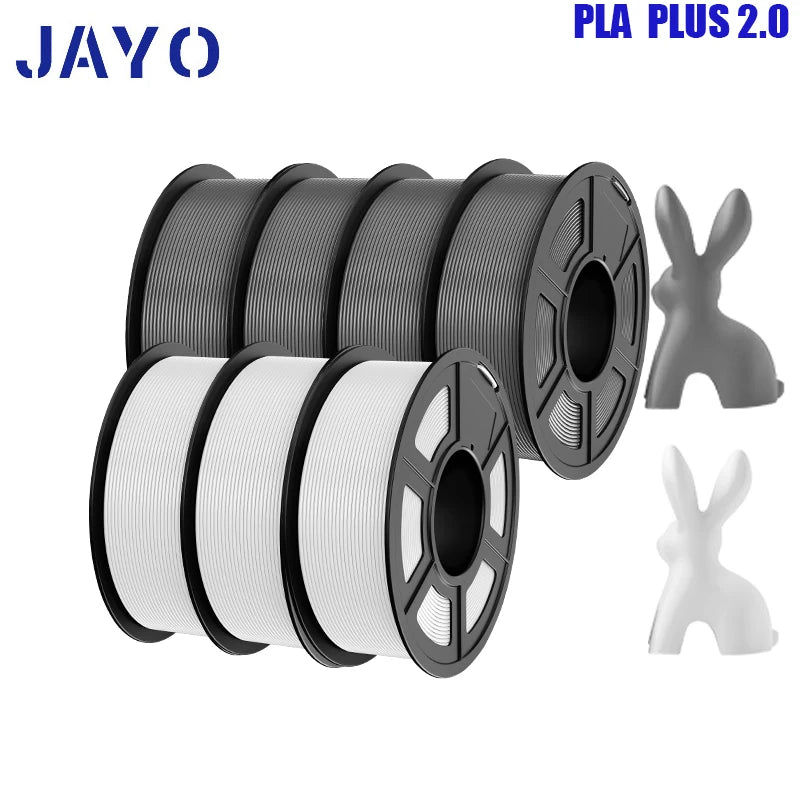 pla plus 2.0 3d printer filaments, 7rolls 1.75mm multi-color 3D printing material for 100% bubble free and FDM 3D printer