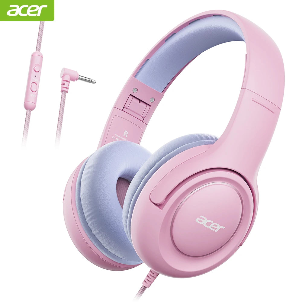 Kids Headphones Wired for School 85/94dB Volume Limiter Foldable Stereo Sound Headset for Kids Learning Tablet IPad PC