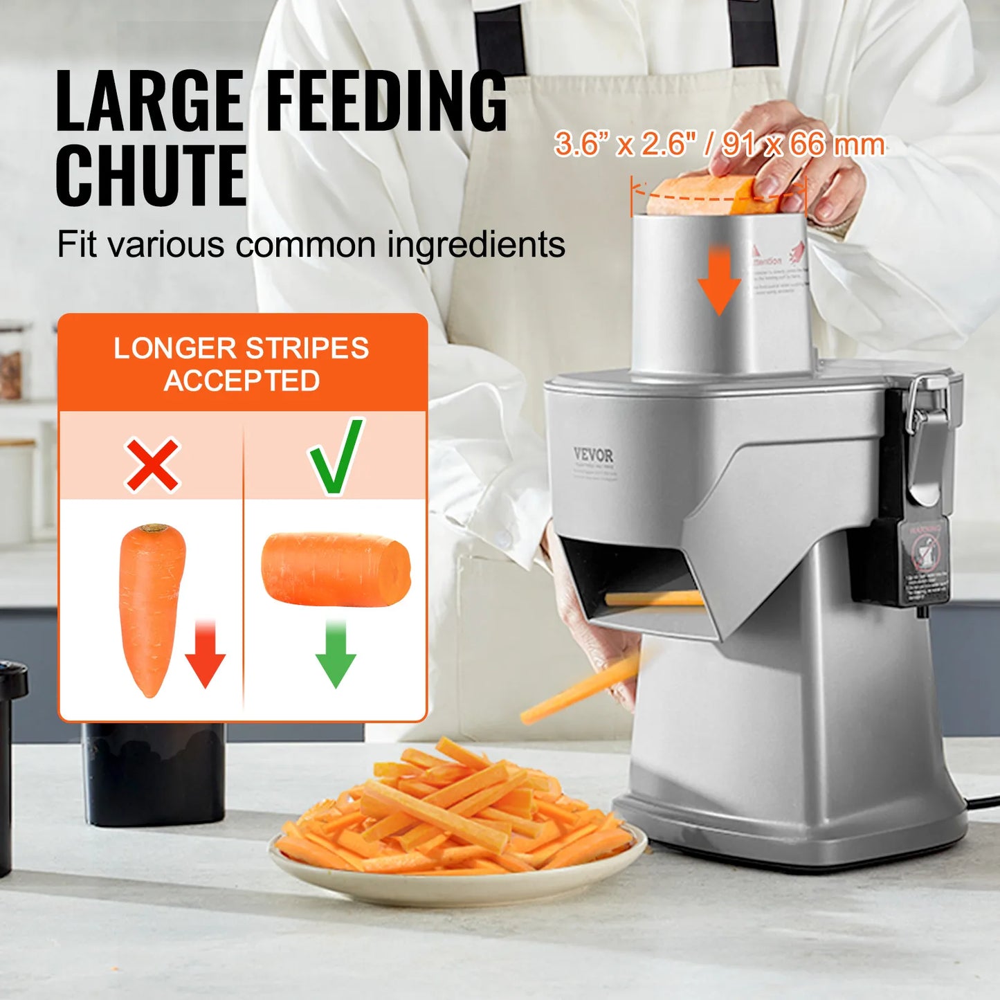 Electric Vegetable Slicer 4 in 1 Multifunctional Food Cutter 200W Vegetable Chopper for Slicing Shredding Dicing Slitting