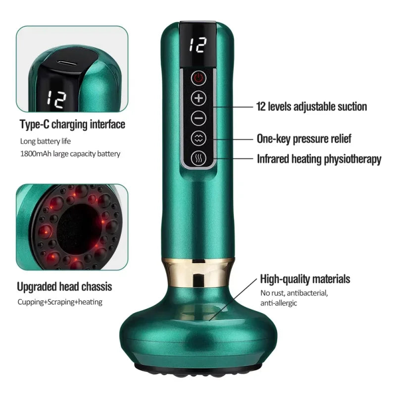 New Electrical dredging meridian cupping device, intelligent vacuum, negative pressure, household electric heating