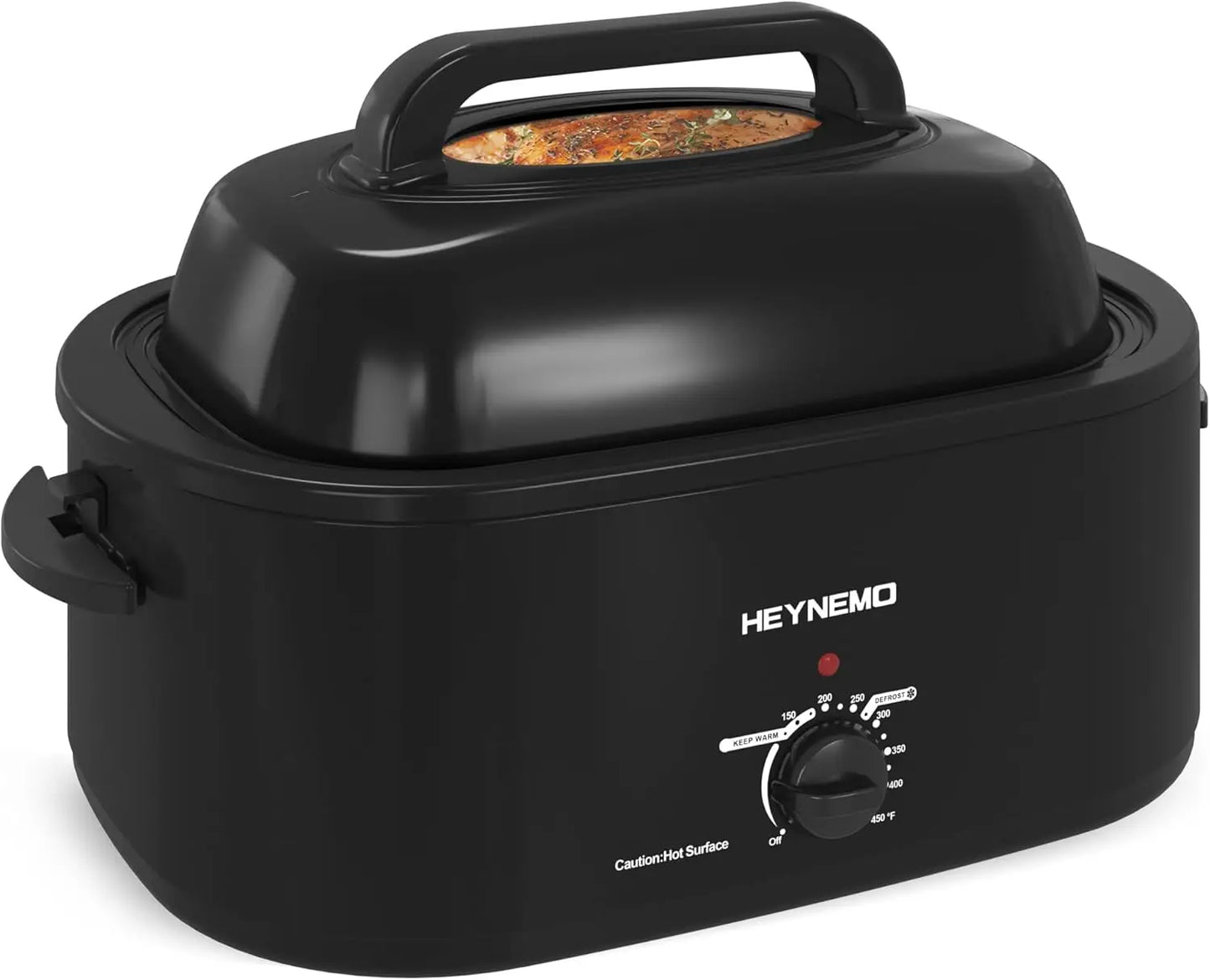 Roaster Oven, 26Qt Turkey Roaster Oven Buffet with Self-Basting Lid, 1450W Electric Roaster Oven with Cool-Touch Handles