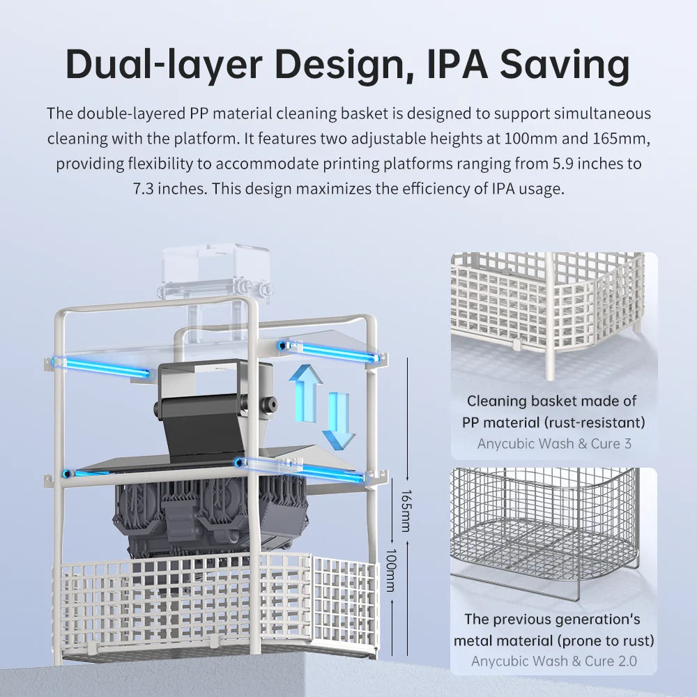 Wash & Cure 3 Curing and Washing Machine For DLP SLA LCD Resin 3D Printer For Photon Mono 4/4 ultra