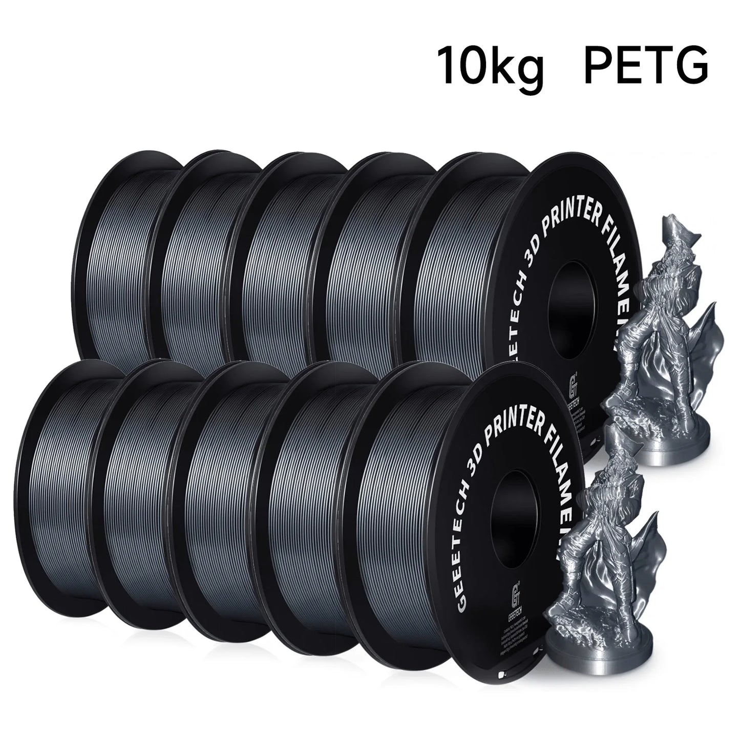 PETG 10kg 1.75mm Filament 3d print wire Vacuum Packaging Local Warehouses Colorful Plastic for most FDM 3D printer