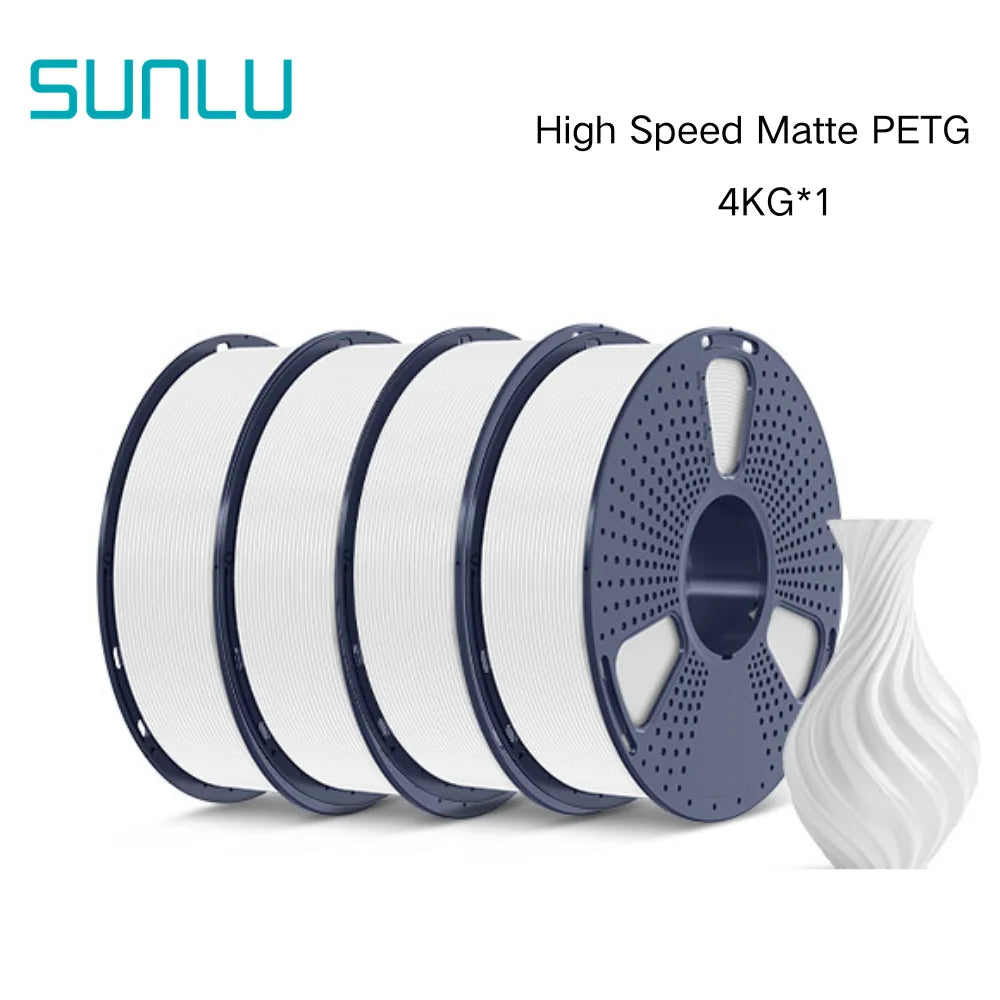 High Speed Matte PETG 3D Printer Filament 4KG 1KG/Roll 175MM Tolerances +/-0.02MM Filament 600mm/s Printing EU / US /RU
