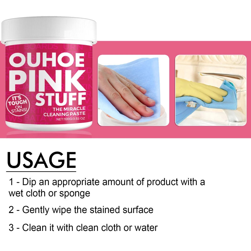 Heavy Duty Cleaning Paste for Kitchen Oil Stains, Multi-Purpose Mild Cleaning Powder for Oven, Stove, and Appliances - Universal