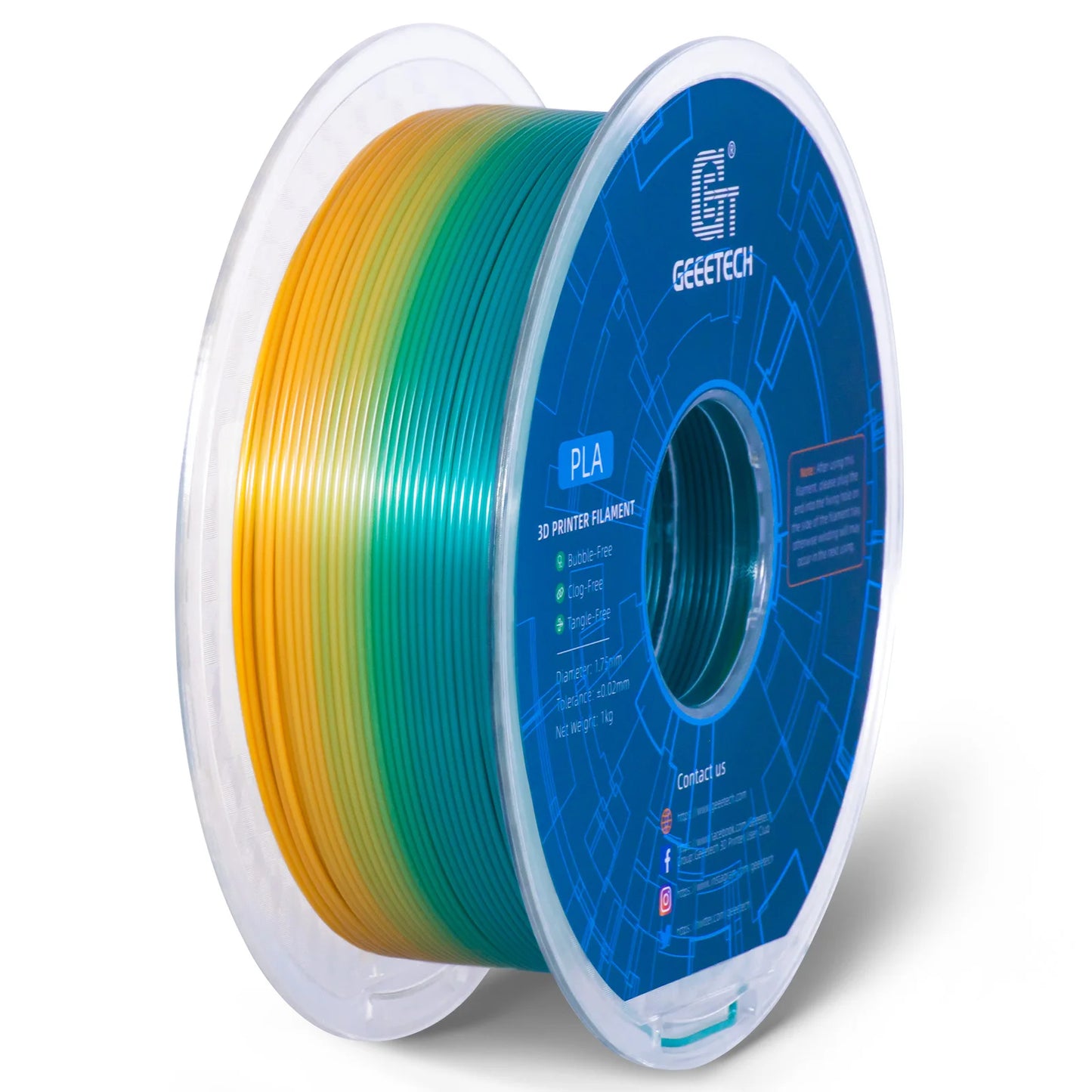 Standard PLA Filament 1kg 1.75mm 3D Printer Plastic Material, Accuracy 0.03mm, Fit Most FDM Printer