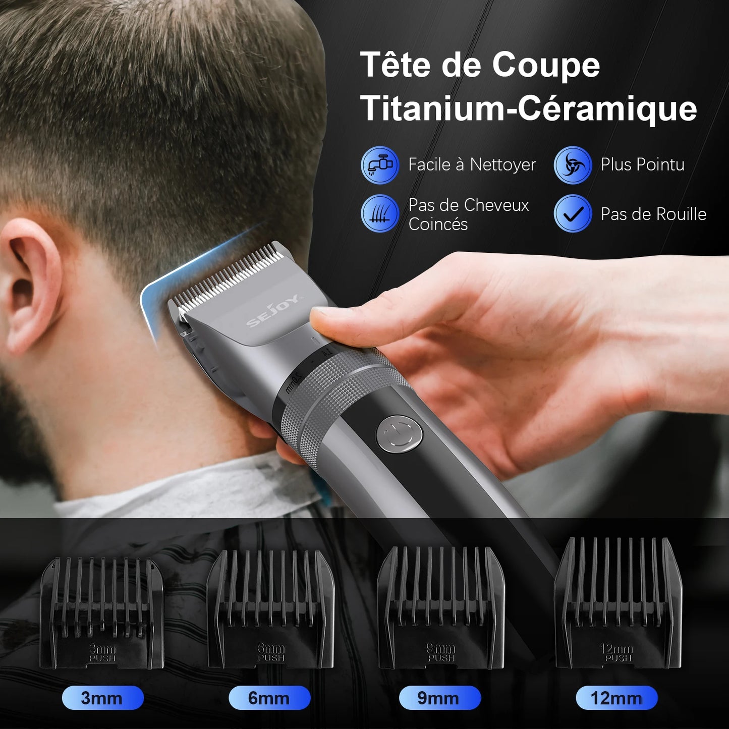 Electric Hair Clippers, Men Professional kit, USB Rechargeable Men's Barber Hair, Cutting Machine Beard Trimmer For Men Kids