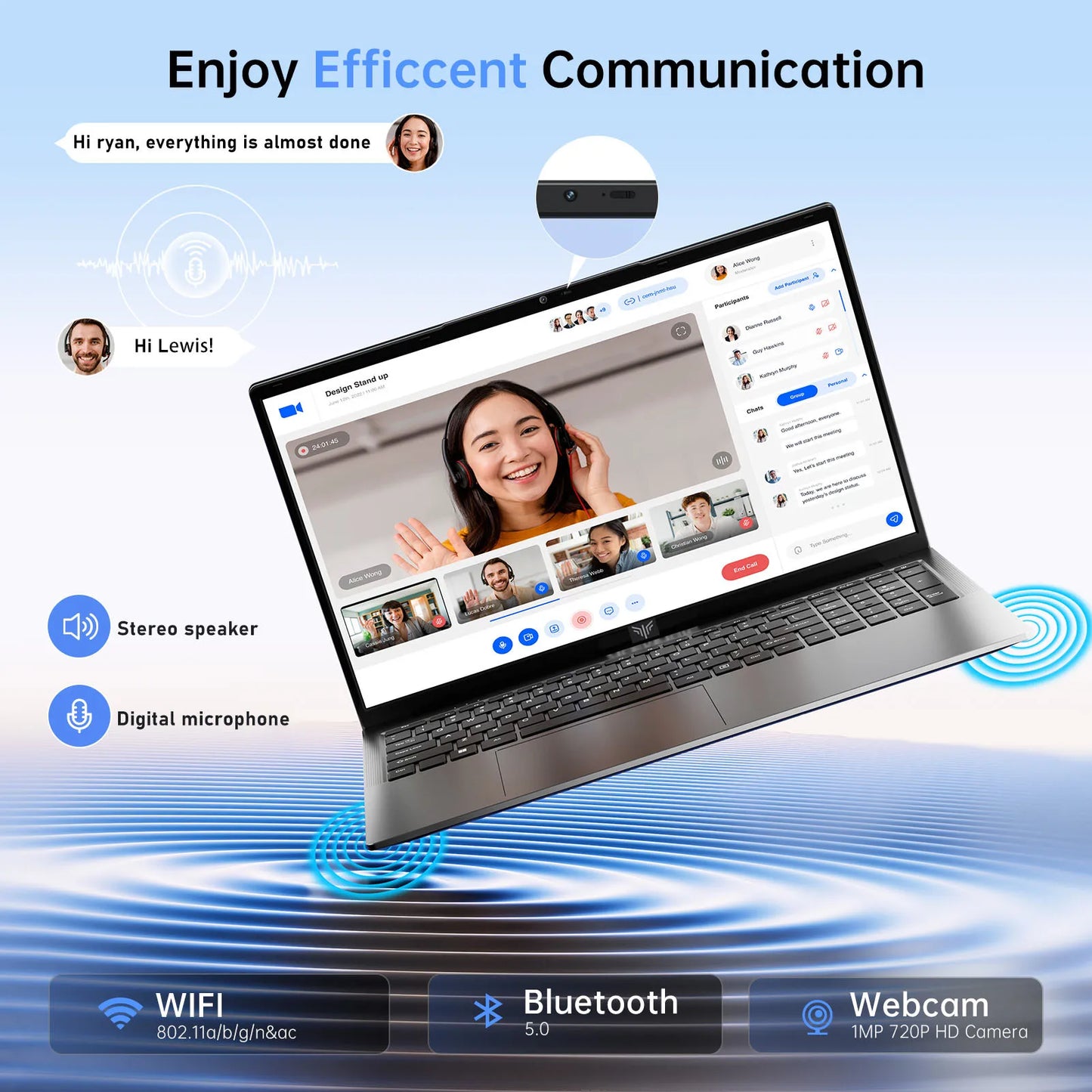 17.3inch Laptop with High Performance Quad Core-12th Alder Lake N97 Laptop Computer Spacious Storage 16GB RAM 512GB ROM