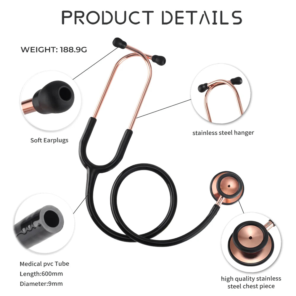 Professional Doctor Medical Stethoscope Heart Lung Cardiology Single Head Stethoscope Nurse Student Vet Medical Equipment Device