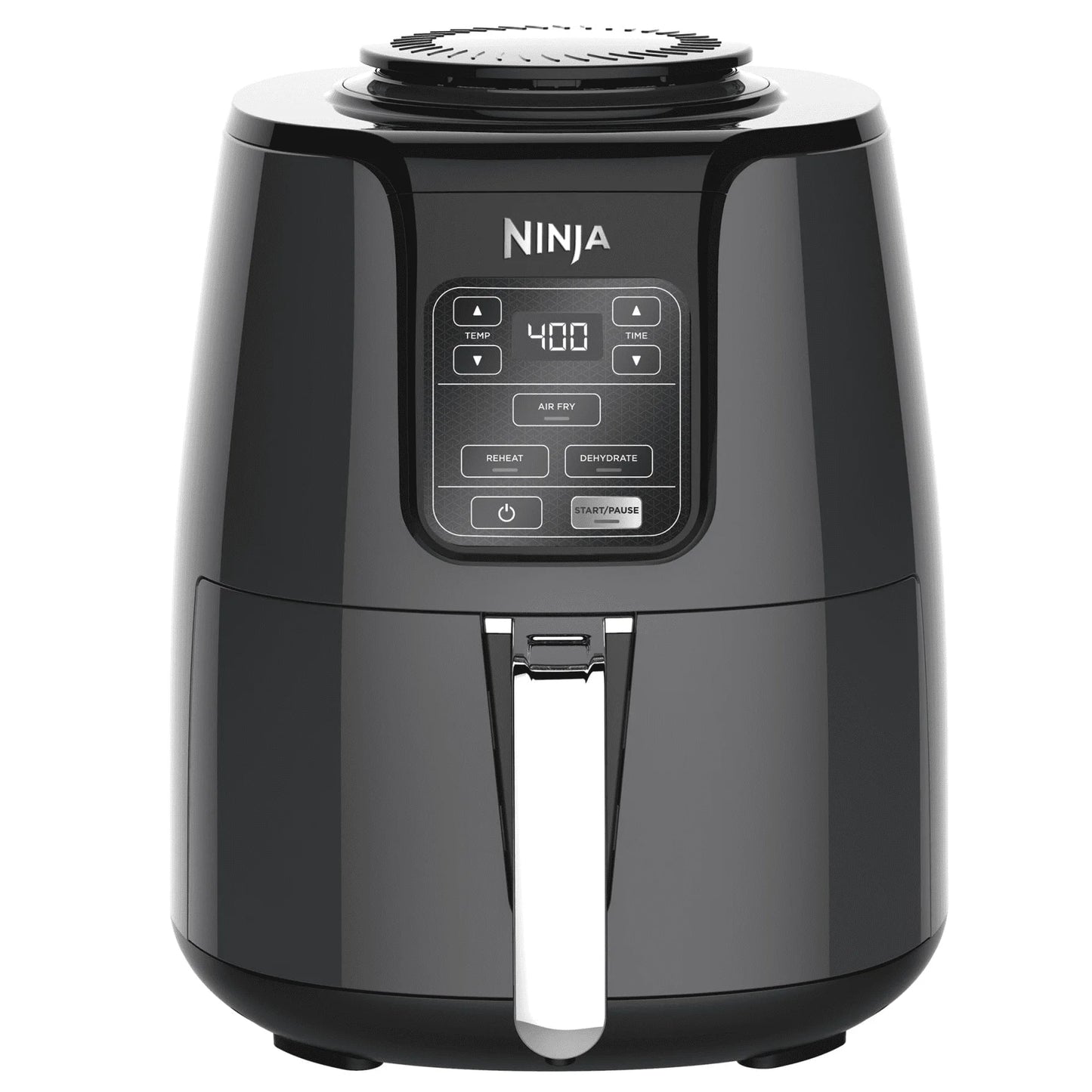 4 Qt Air Fryer, Nonstick Basket with Crisper Plate, 1550 Watts, Black