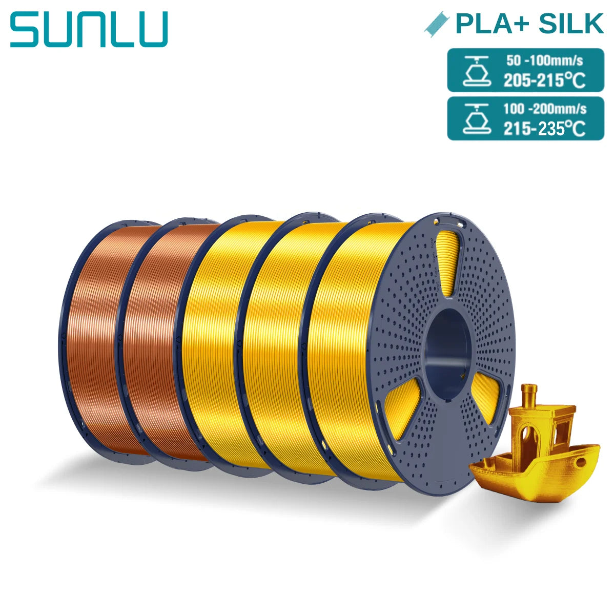 5KG Pla Plus Silk 3D Filament, 1.75mm Shiny Silk Texture High Toughness, 3D Printing Filaments for 3D Printer, Fast Shipping