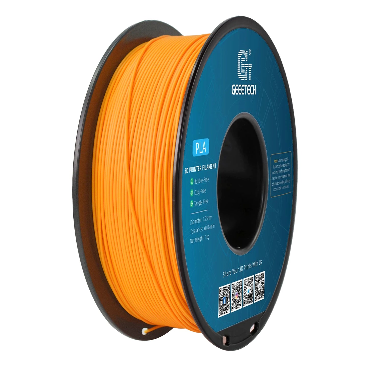Standard PLA Filament 1kg 1.75mm 3D Printer Plastic Material, Accuracy 0.03mm, Fit Most FDM Printer