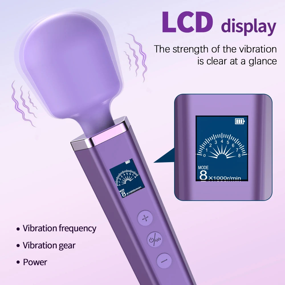Powerful 64 Speed, Clitoral Stimulation Vibrator For women, Pussy Nipple Massager, AV Magic Wand Female Orgasm Masturbator Sex Toys