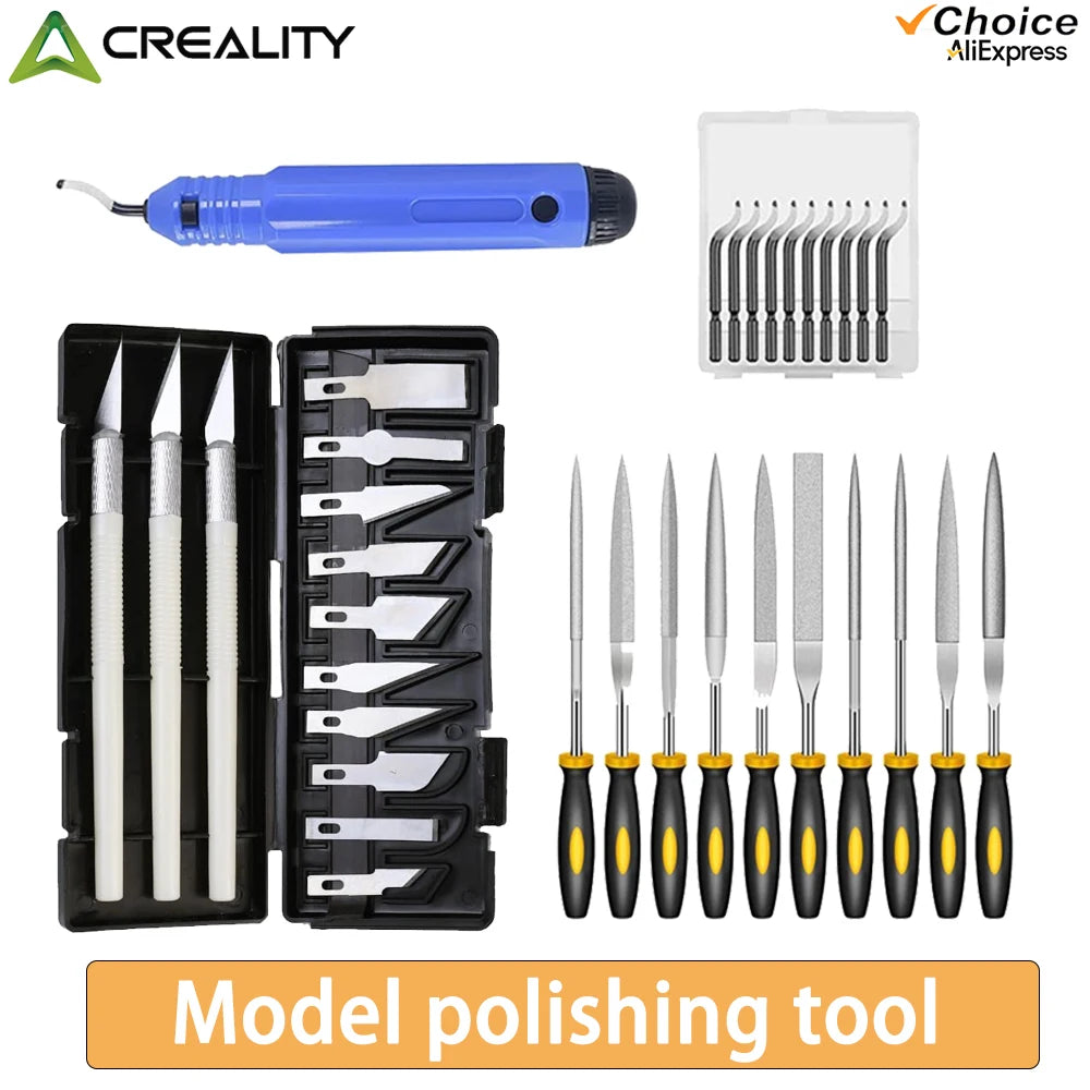 3D Printer Tool Kit, Nozzle Cleaner, Scraper, Tweezers, File & Engraving Tools for Maintenance