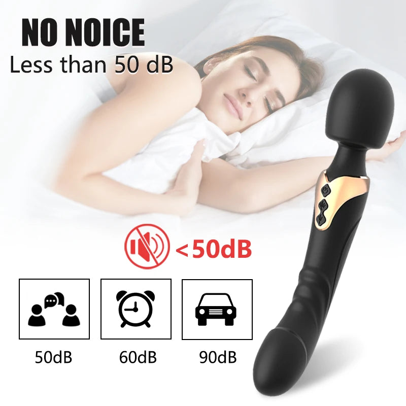 Powerful AV Vibrator, Dildos Magic Wand for Women, 10 Modes Clitoris Stimulator, G Spot Vagina Massager Adult Sex Toys for Woman
