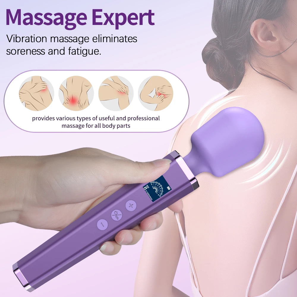 Powerful 64 Speed, Clitoral Stimulation Vibrator For women, Pussy Nipple Massager, AV Magic Wand Female Orgasm Masturbator Sex Toys