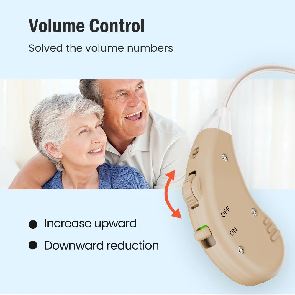 Rechargeable Hearing Aids BTE Ear Aids Hearing Amplifier Behind The Ear Sound Enhance Device Local Stock