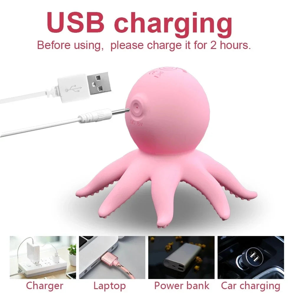 Octopus Like Vibrators, Nipple Stimulate, Vibration Rotating Breast Massager, Men Monster Nipple Scratching, Adults Sex Toys for Women