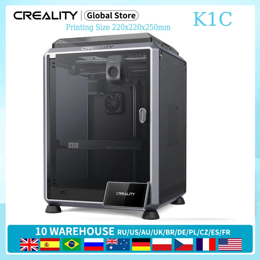 K1C 3D Printer Speedy 600mm /s Automatic Leveling Flexible Build Plate Printing Size 220x220x250MM