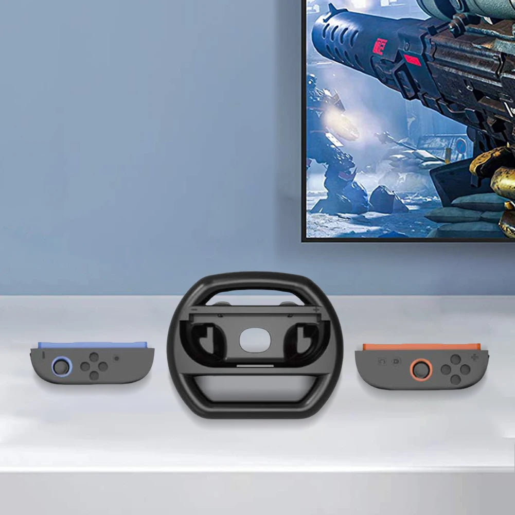 2pcs/Set Racing Steering Wheels for Switch 2 Left Right Game Steering Wheel Plastic for Nintendo for Switch 2 Gaming Accessories