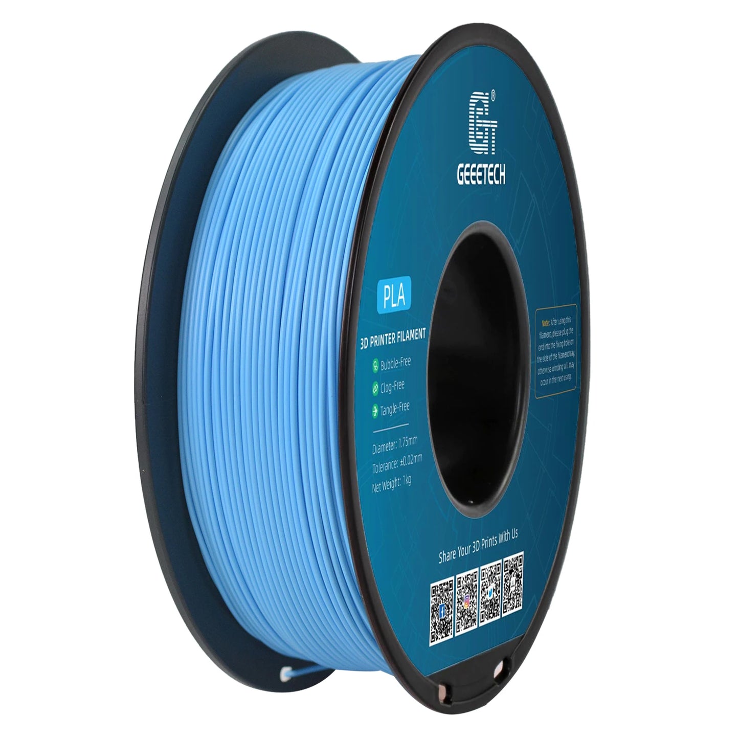 Standard PLA Filament 1kg 1.75mm 3D Printer Plastic Material, Accuracy 0.03mm, Fit Most FDM Printer