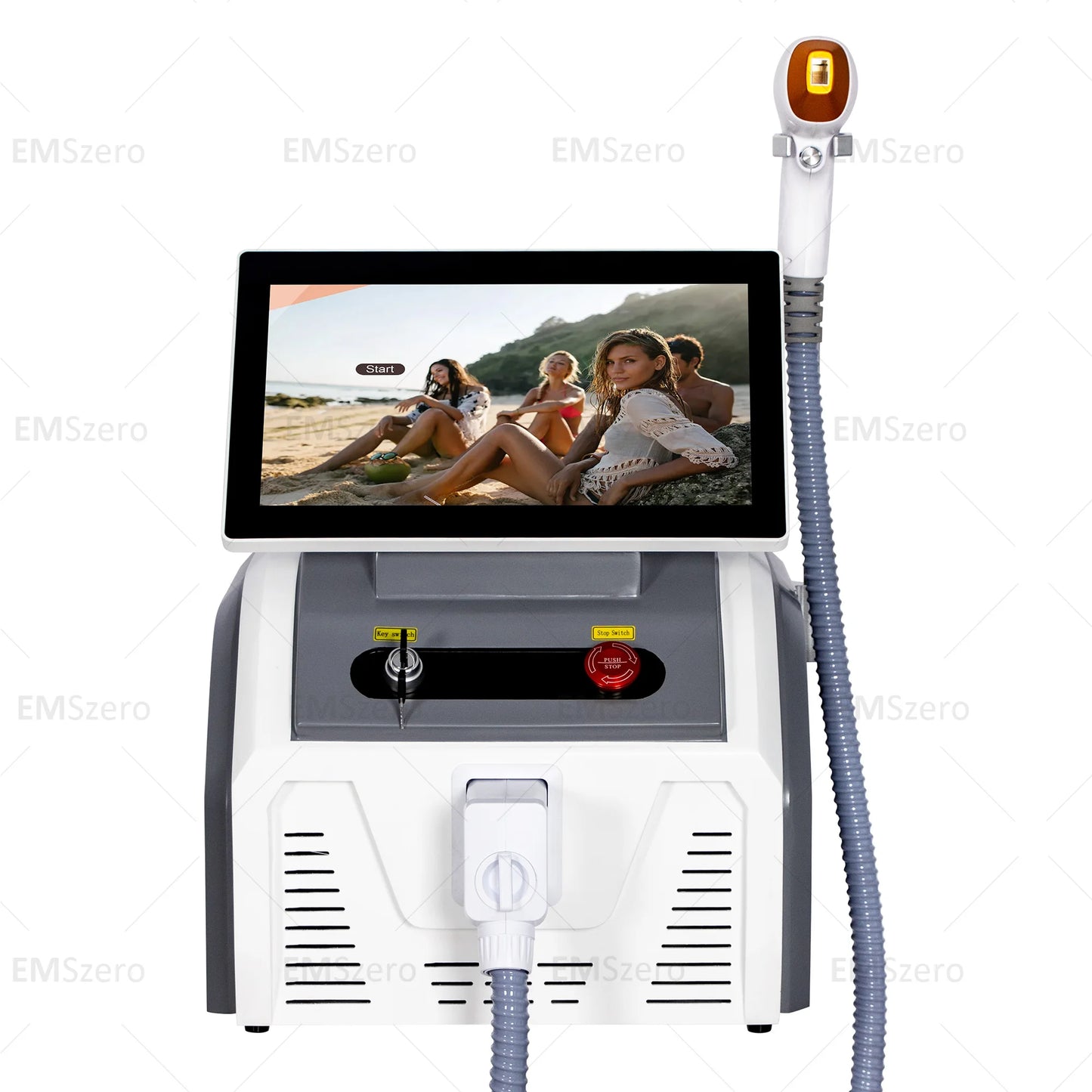 Diode Laser Hair Removal, Professional Machine, Painless Cooling, Permanent Lazer Hair Removal, 3 Wavelengths 755 808 1064