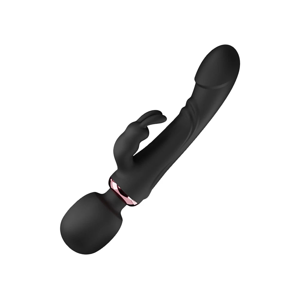 Classic G Spot Rabbit Wand Vibrator, 10 Powerful Vibrating Vagina Dildo, Clitoral, Anal, Stimulate Massager Sex Toy for Women Couple
