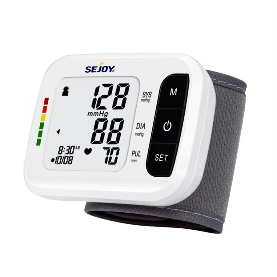 Electronic Blood Pressure Monitor Wrist Cuff Tonometer Digital Sphygmomanometer Electronic BP Monitors Blood Meter