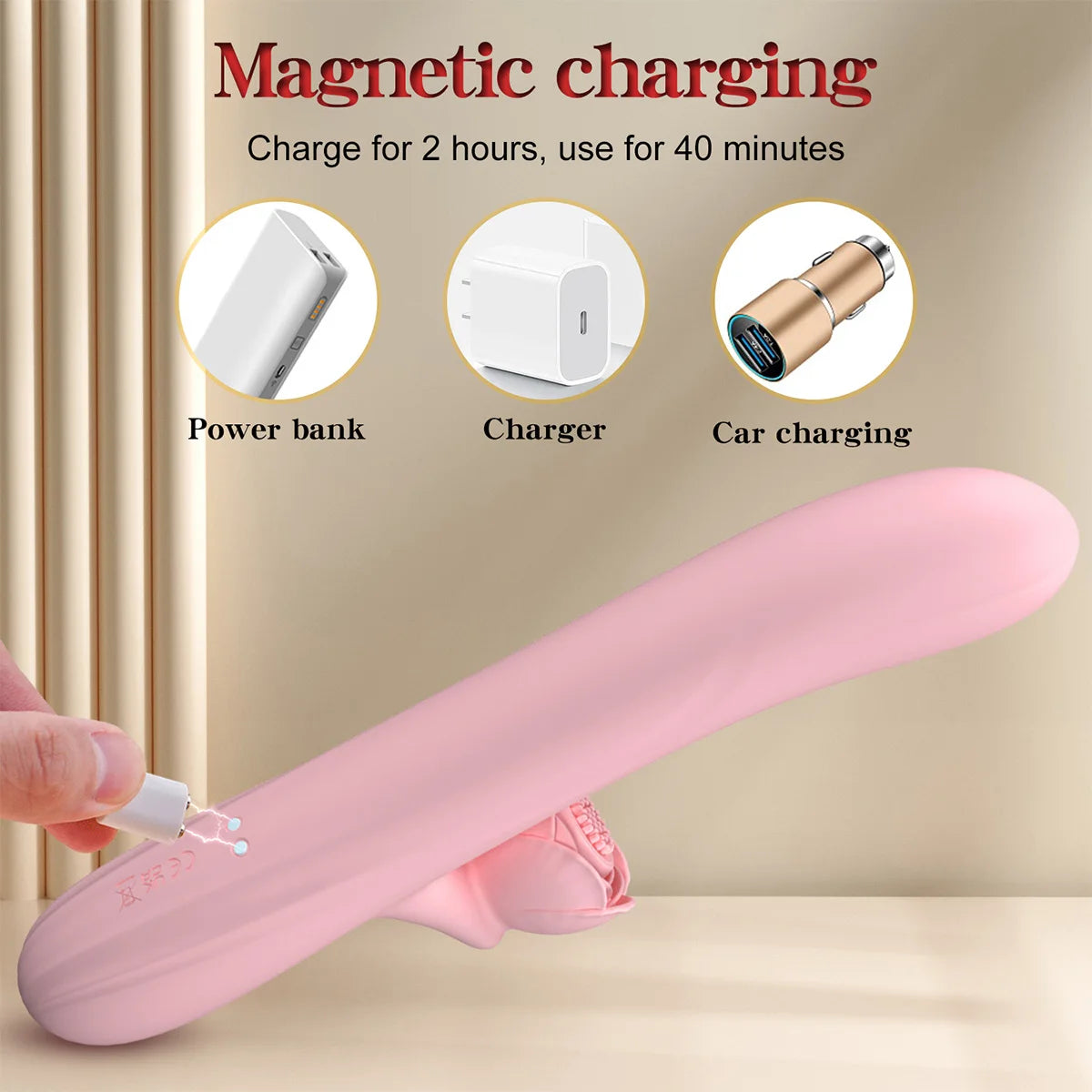Heating Clitoral Massager, Vibrator Dildo G-Spot Stimulation, Thrust Telescopic Penis, Sexy toy, Vibration Mode Female Adult Toys 18+
