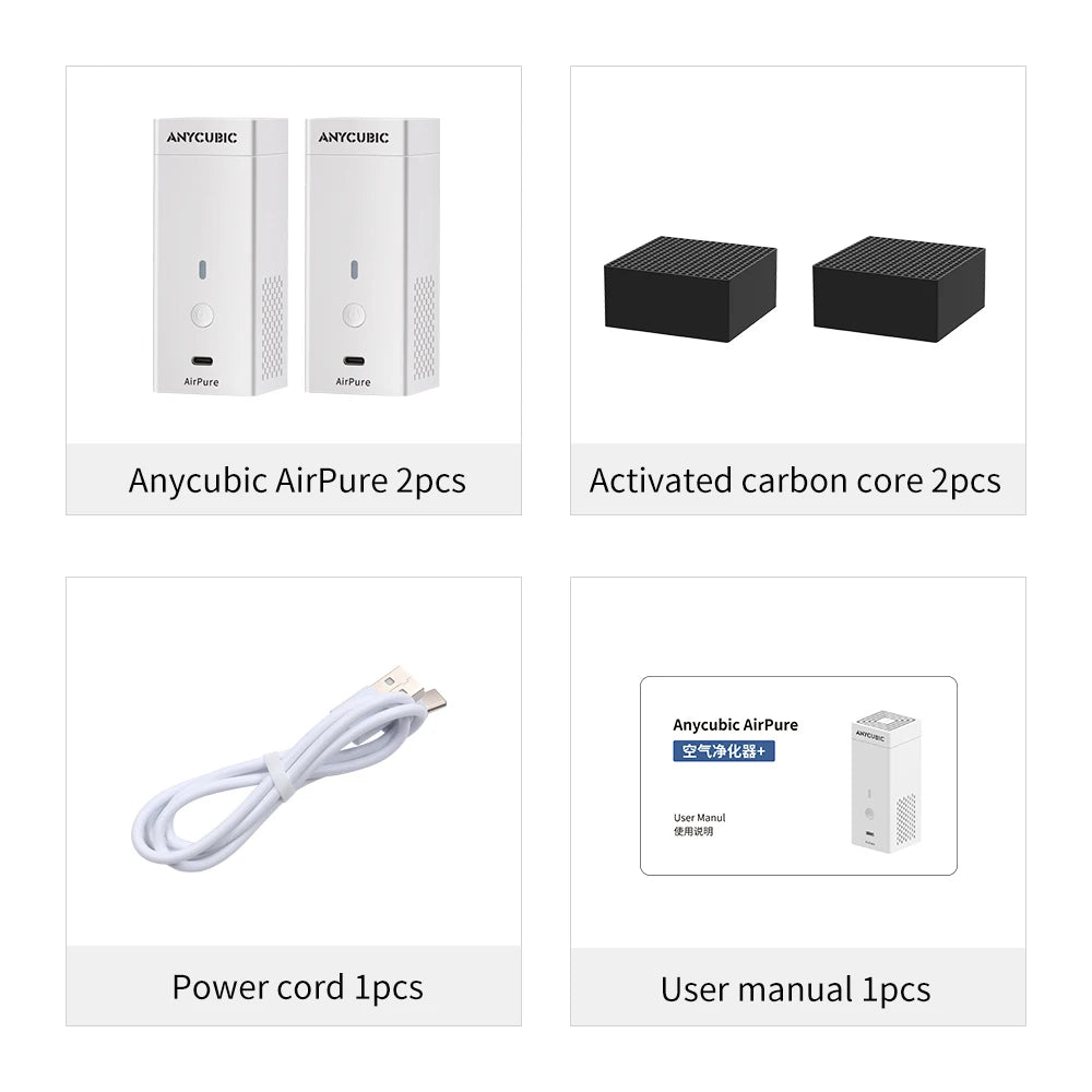 AirPure 3D Printer Parts Efficient Air Purification, Low Noise High Speed Powerful Fan for Resin 3D Printer Photon M3