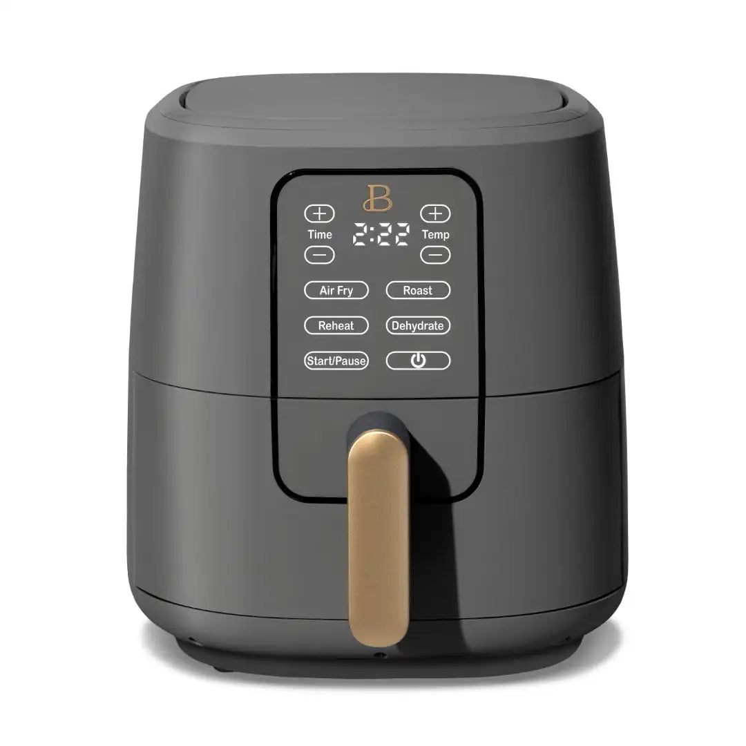 Beautiful 6 Qt Air Fryer with TurboCrisp Technology and Touch-Activated Display, Black Sesame by Drew Barrymore
