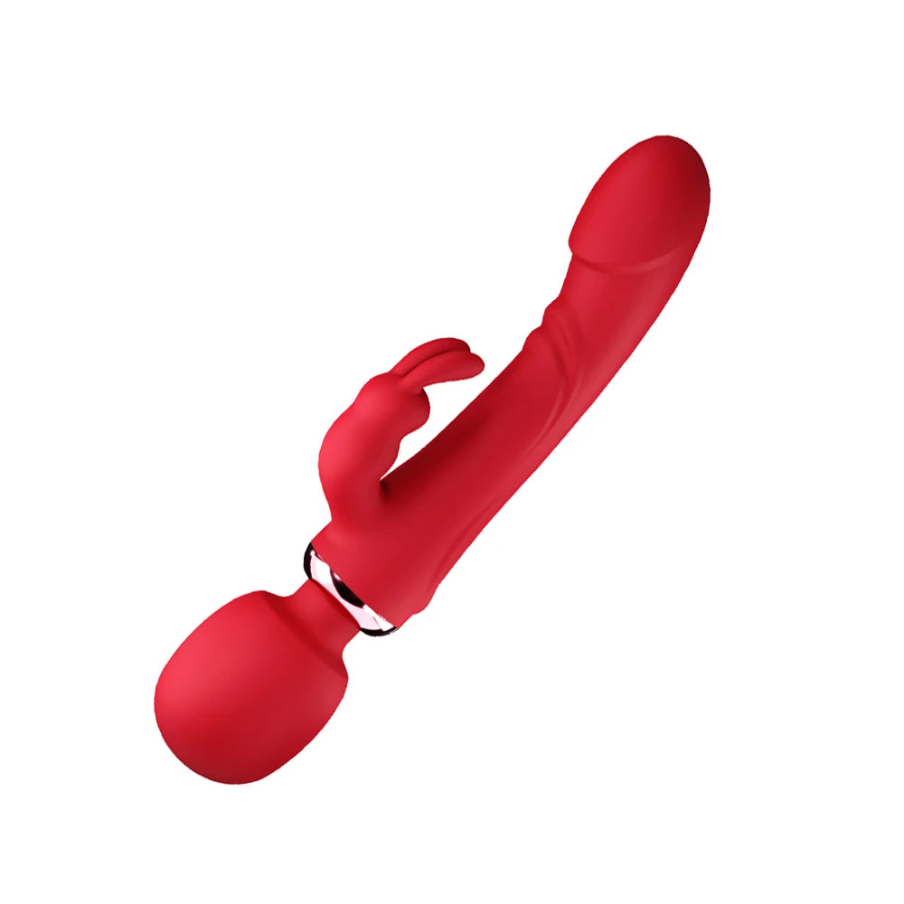 Classic G Spot Rabbit Wand Vibrator, 10 Powerful Vibrating Vagina Dildo, Clitoral, Anal, Stimulate Massager Sex Toy for Women Couple