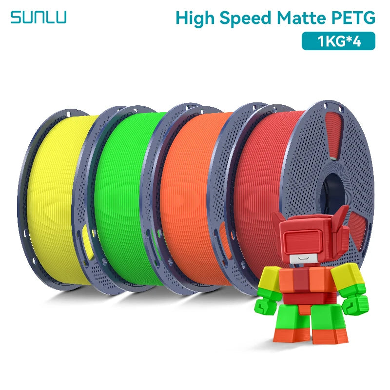High Speed Matte PETG 3D Printer Filament 4KG 1KG/Roll 175MM Tolerances +/-0.02MM Filament 600mm/s Printing EU / US /RU