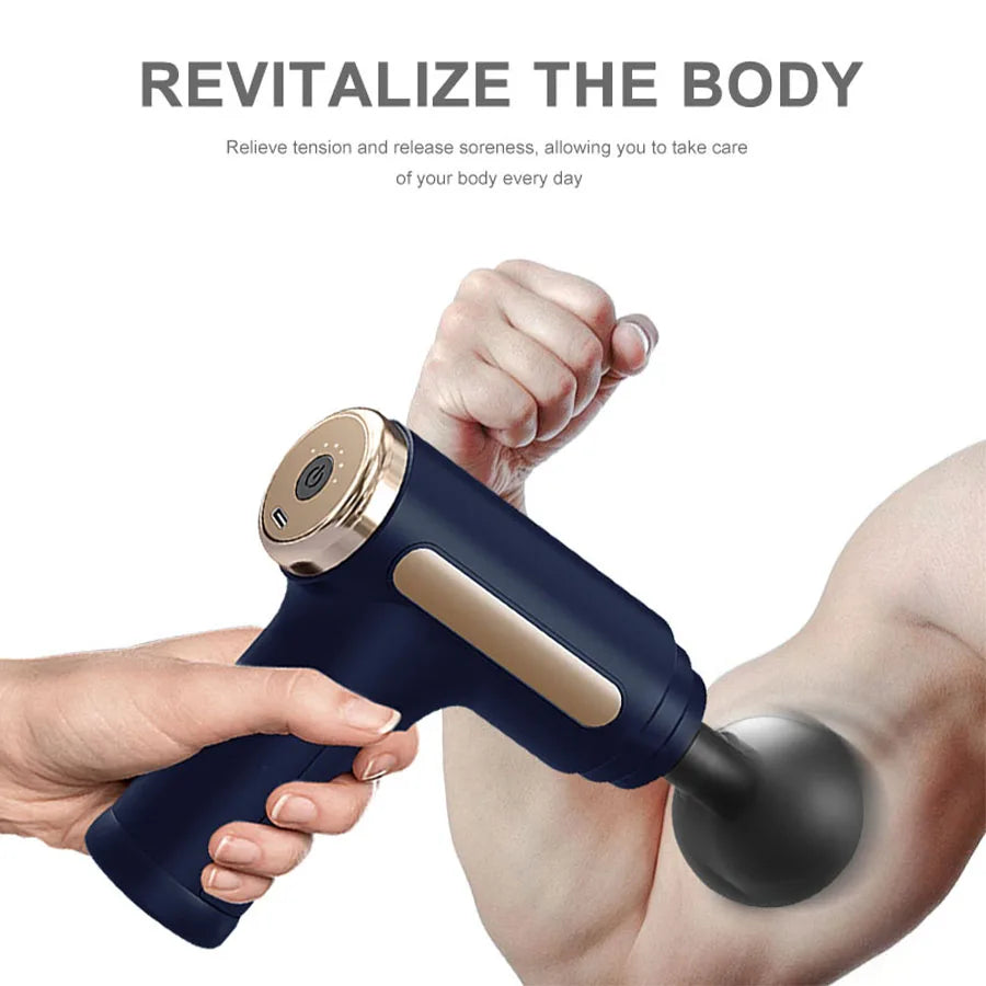 Electric Massage Gun Deep Tissue Facial Massgaer 8 Heads Arms Back Leg Muscle Relaxing For Body Back Arm Sport Fitness