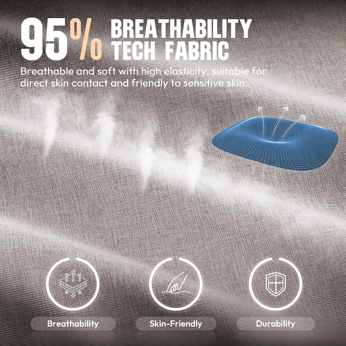 Gaming Chair Fabric with Pocket Spring Cushion, High Back Ergonomic Computer Chair with Footrest for Adults