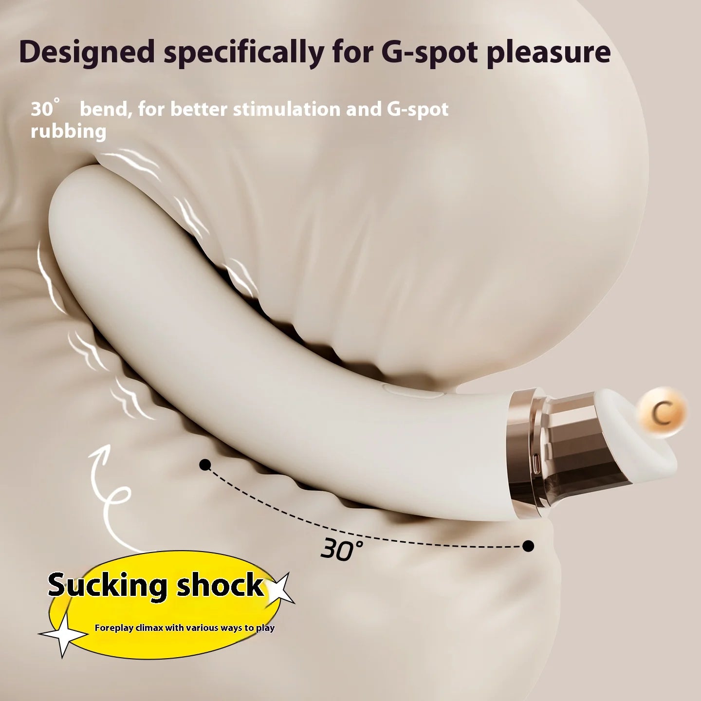 2-in-1 APP remote control G-spot, slapping stimulation, vibrator female clitoral sucking sex toy, female dildo vibrator adult