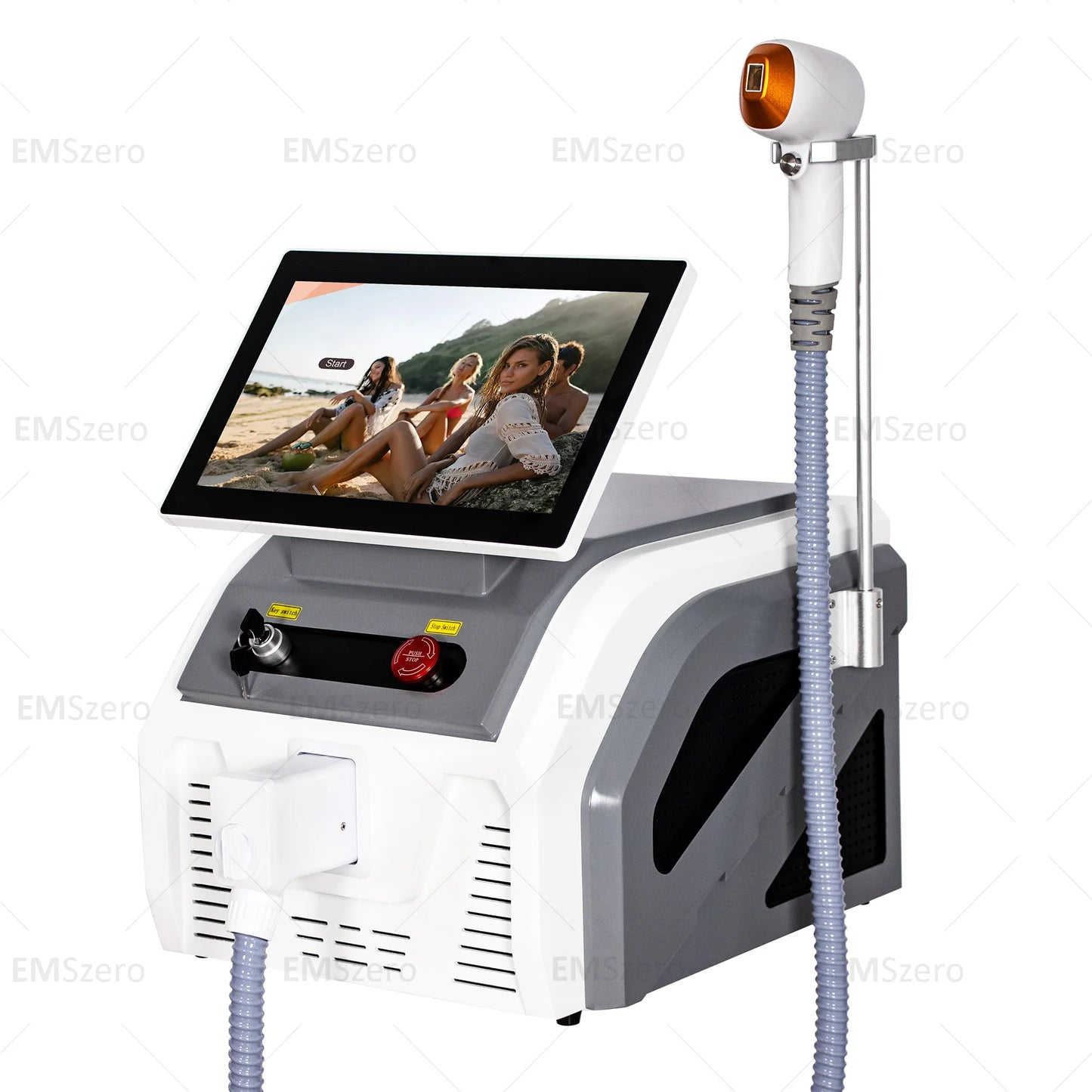 Diode Laser Hair Removal, Professional Machine, Painless Cooling, Permanent Lazer Hair Removal, 3 Wavelengths 755 808 1064
