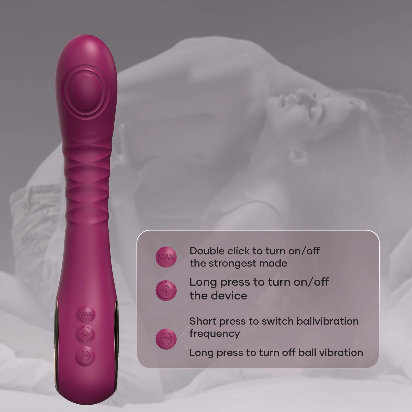 Powerful Vibrator, 4 Speed 10 Vibration Modes, Pat the Clitoral, G Spot Stimulator Wand Dildos Sex Toys for Woman & Couple Gift Box