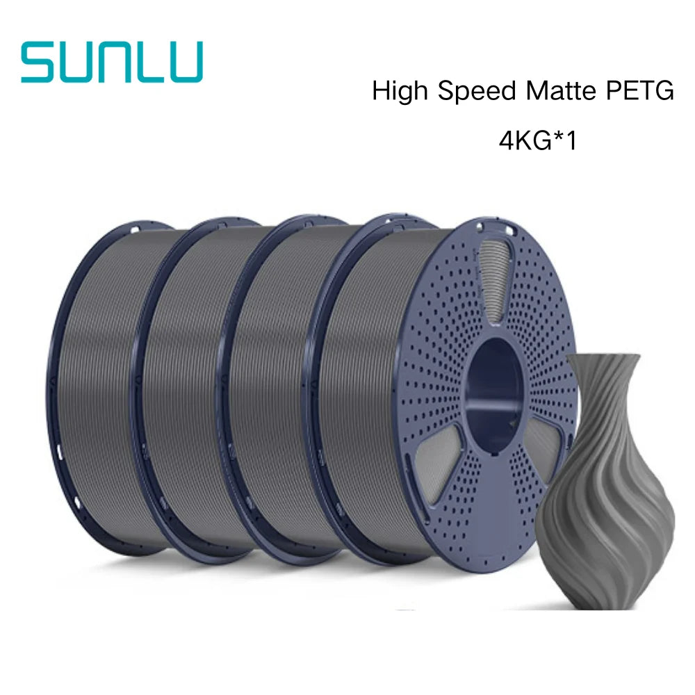 High Speed Matte PETG 3D Printer Filament 4KG 1KG/Roll 175MM Tolerances +/-0.02MM Filament 600mm/s Printing EU / US /RU
