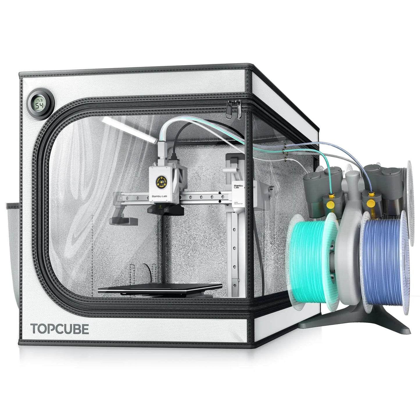YOOPAI 3D printer Enclosure For Bambu lab A1/A1, mini 3D printer House Cover with LED light, Constant Temperature, Fireproof large