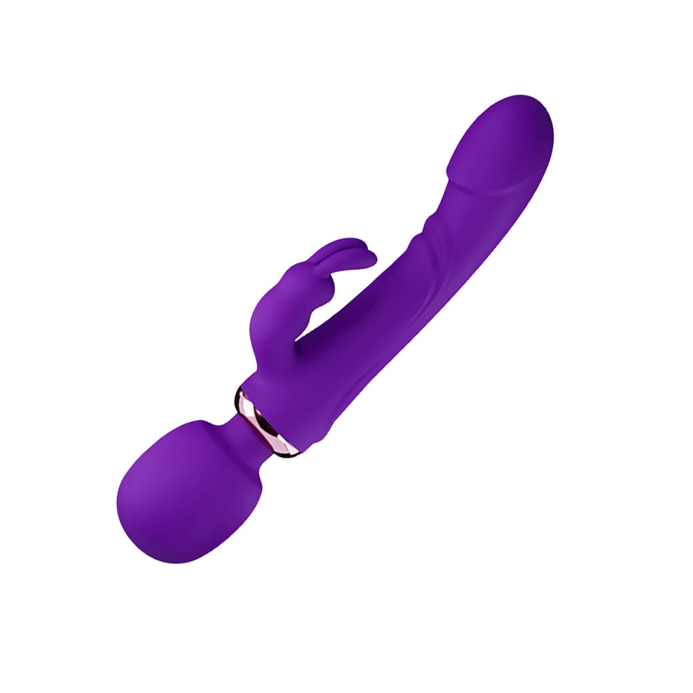 Classic G Spot Rabbit Wand Vibrator, 10 Powerful Vibrating Vagina Dildo, Clitoral, Anal, Stimulate Massager Sex Toy for Women Couple